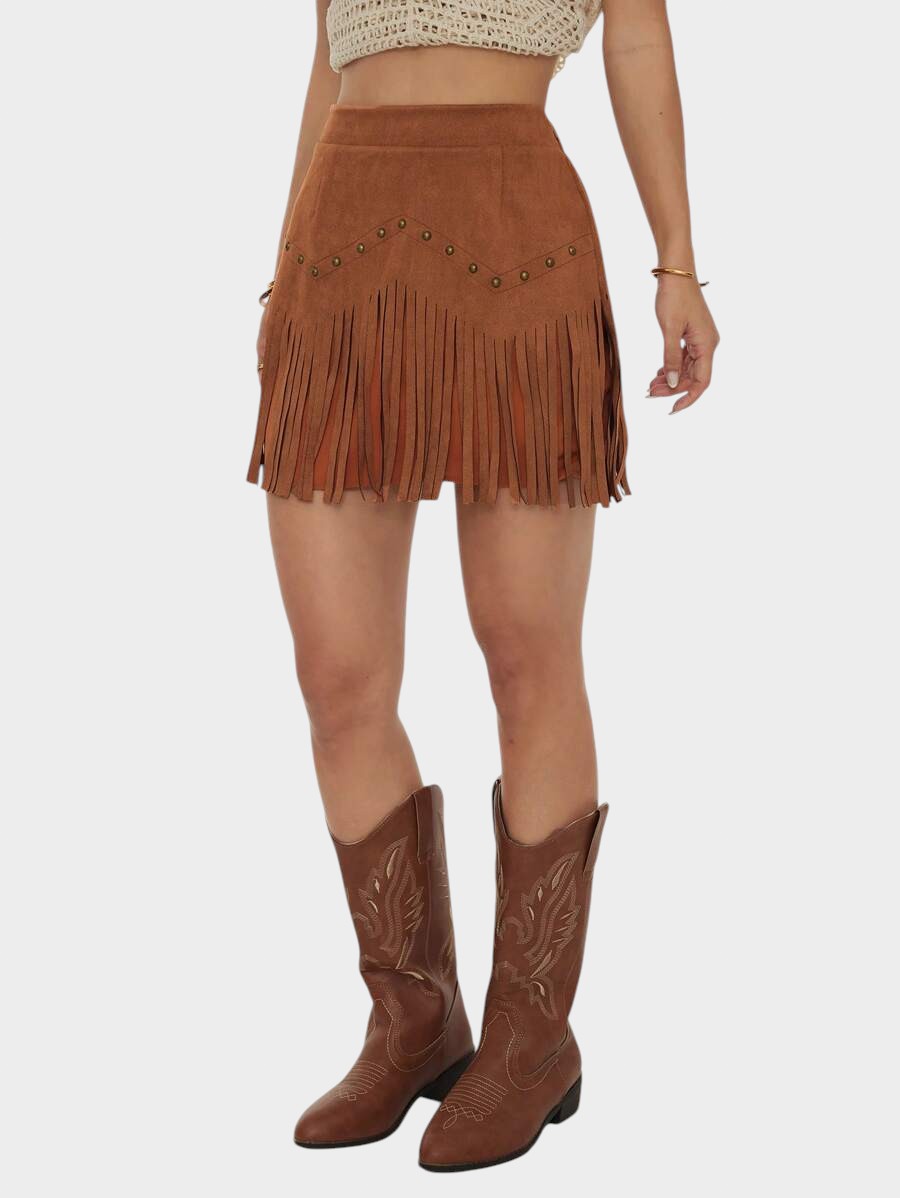 Sienna | Fringe Mini Skirt