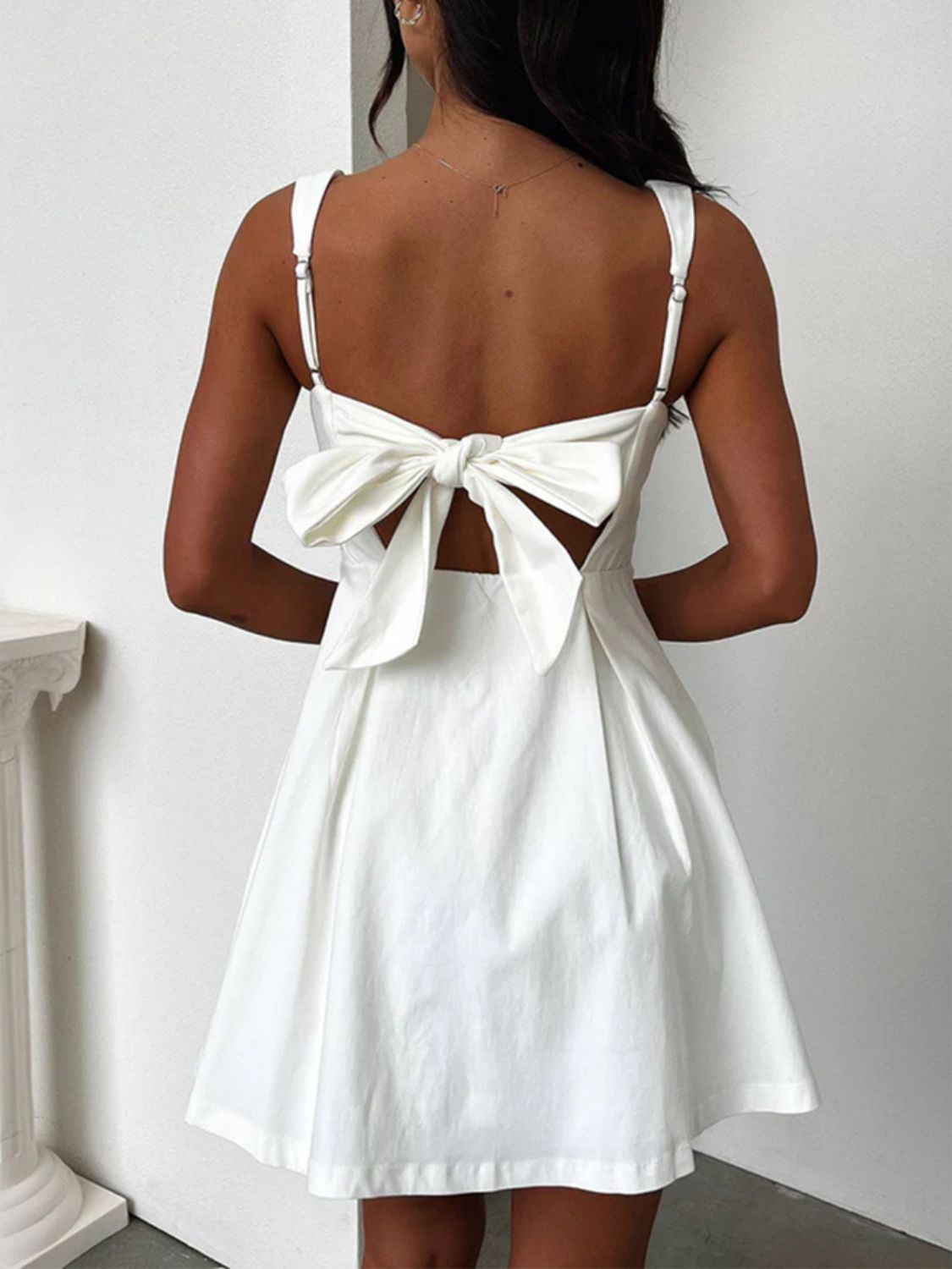 Seraphine | Bow Back Square Neck Mini Dress