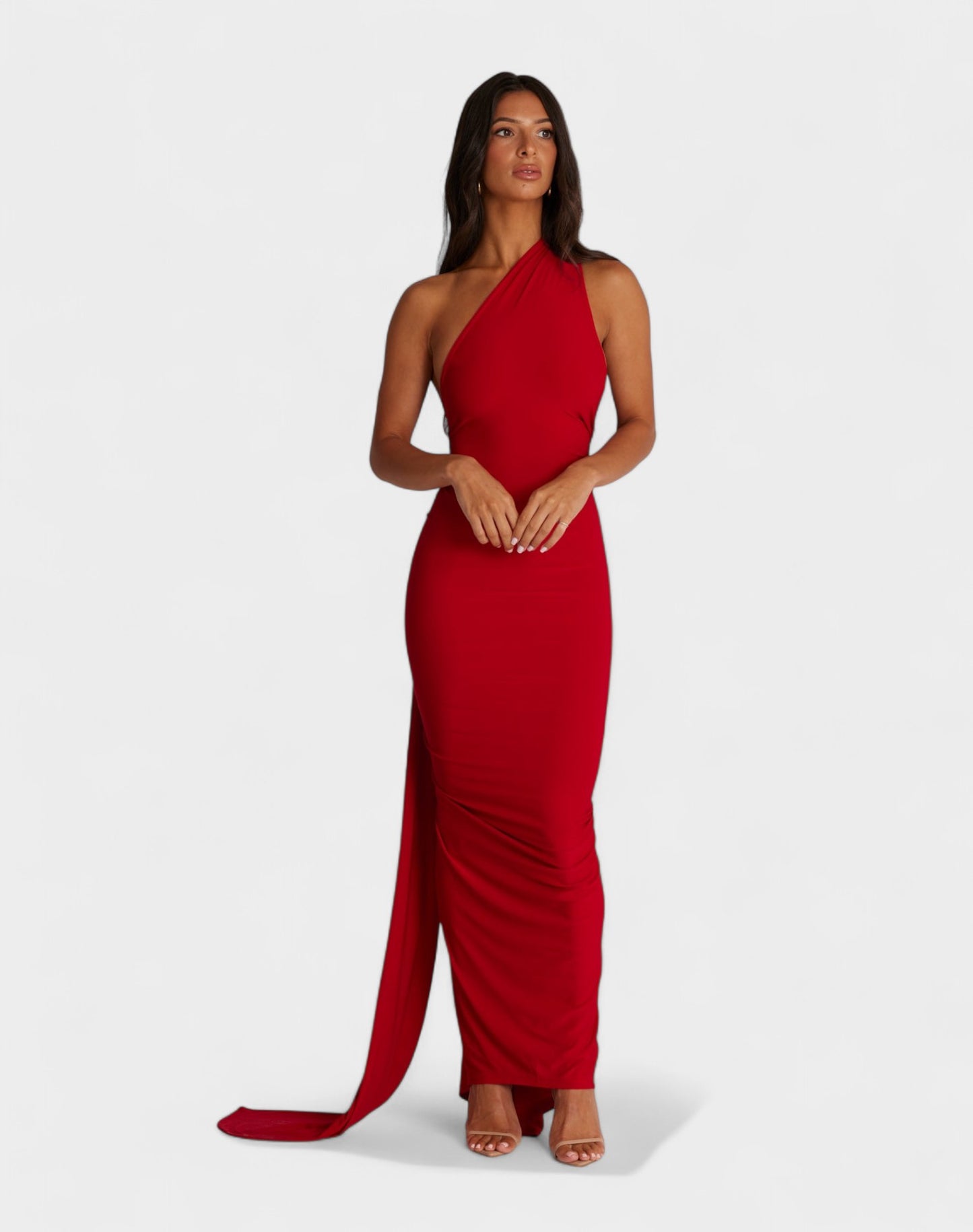 Sia | One-Shoulder Ruched Maxi Dress