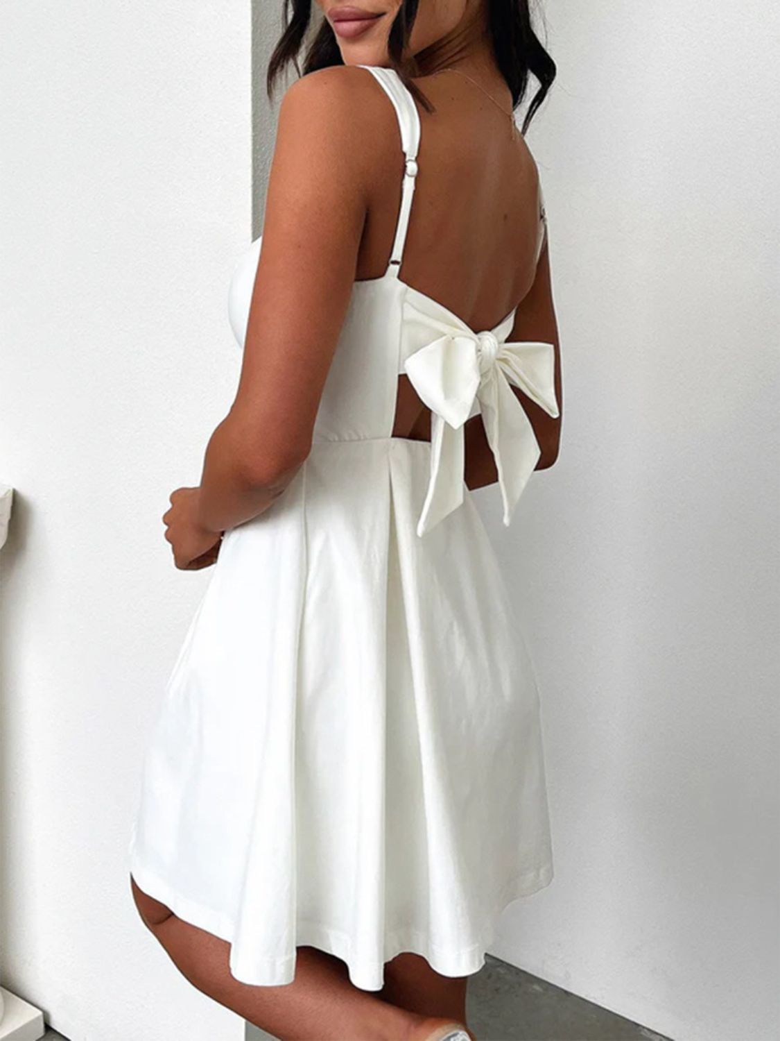 Seraphine | Bow Back Square Neck Mini Dress