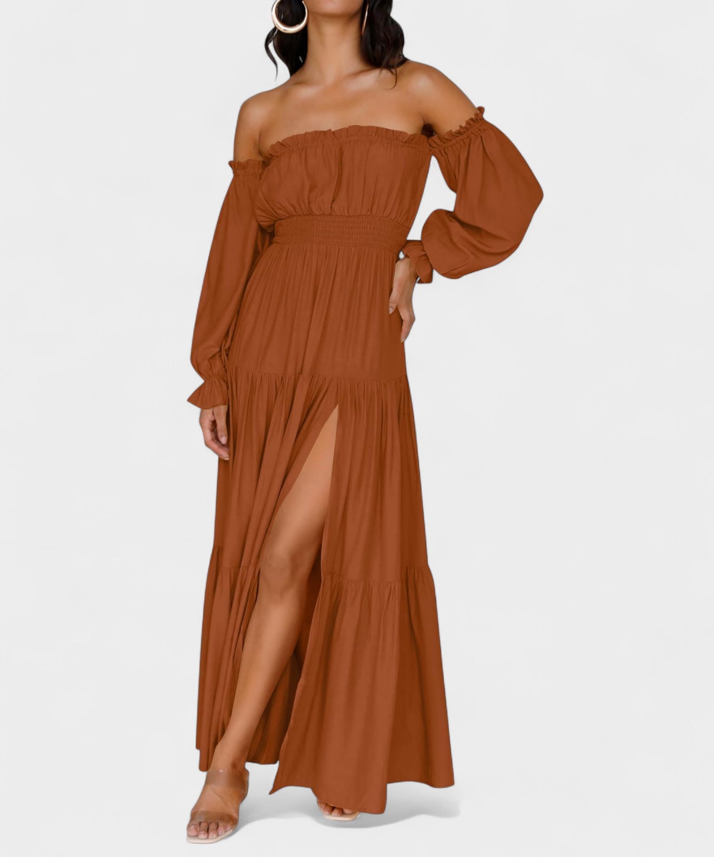Isla | Off-Shoulder Tiered Maxi Dress