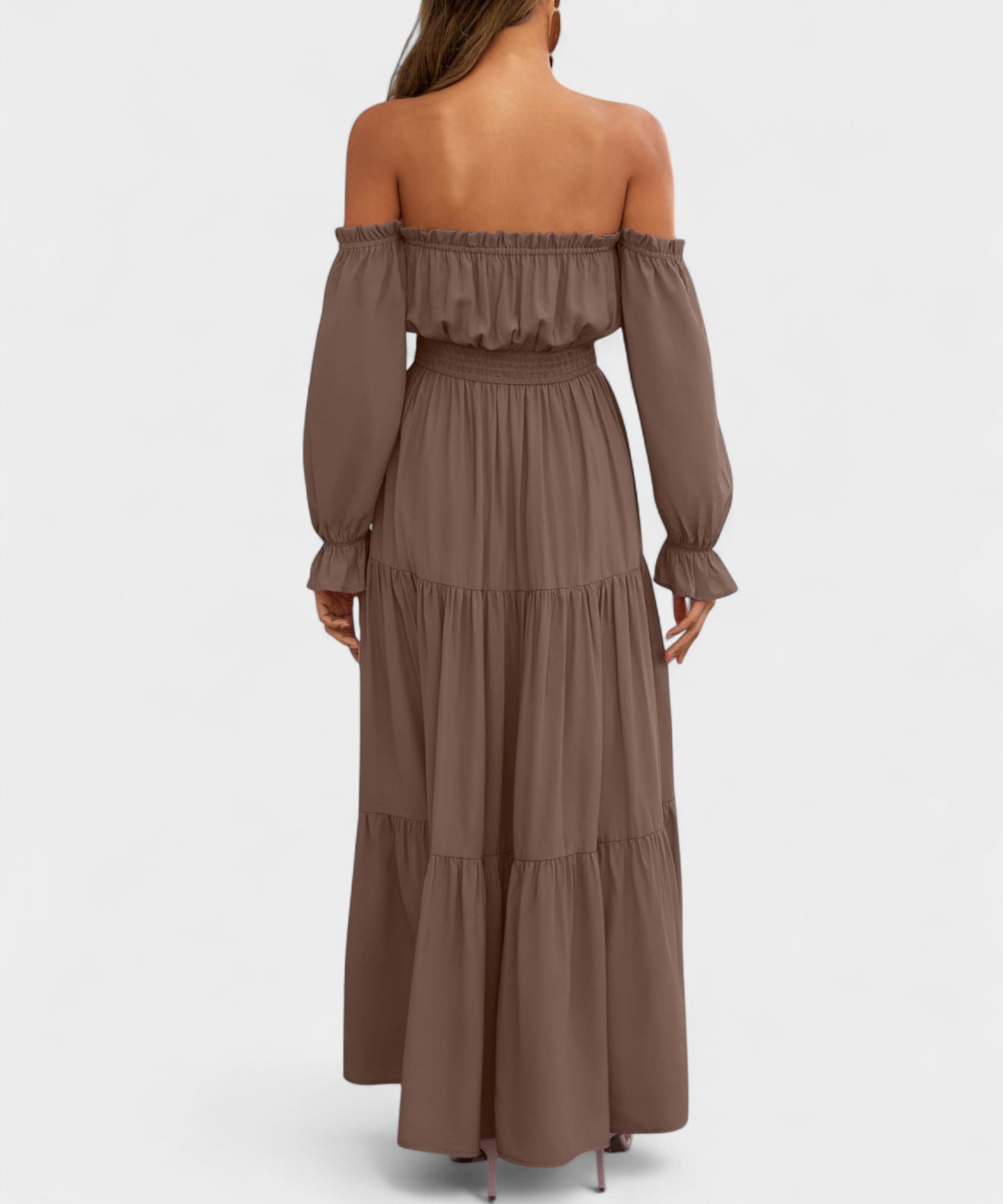 Isla | Off-Shoulder Tiered Maxi Dress