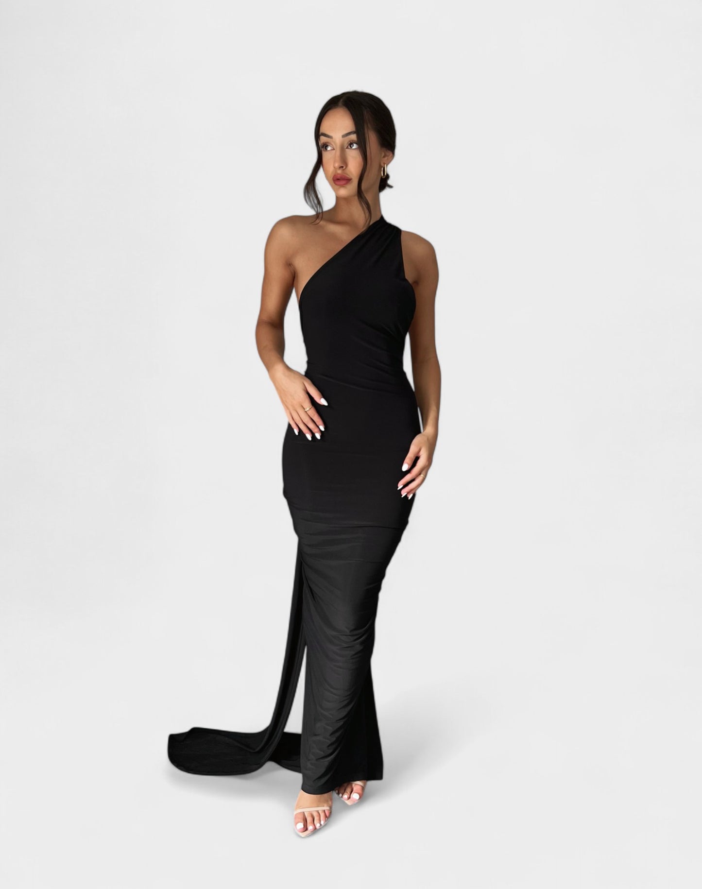 Sia | One-Shoulder Ruched Maxi Dress
