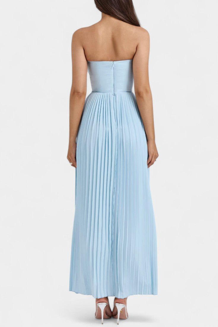 Alyce | Strapless Pleated Dress - Lora Toronto