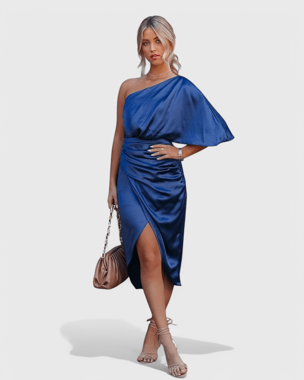 Anais | Elegant Silky Satin Dress - Lora Toronto