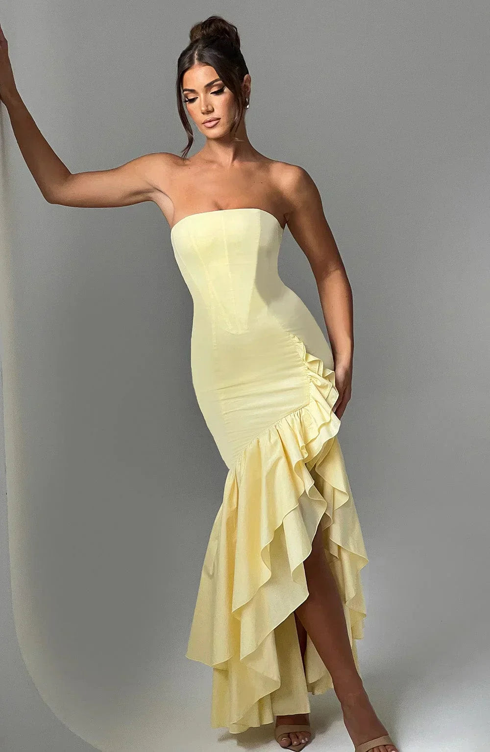 Xyrelle | Sleeveless Ruffle Maxi Dress