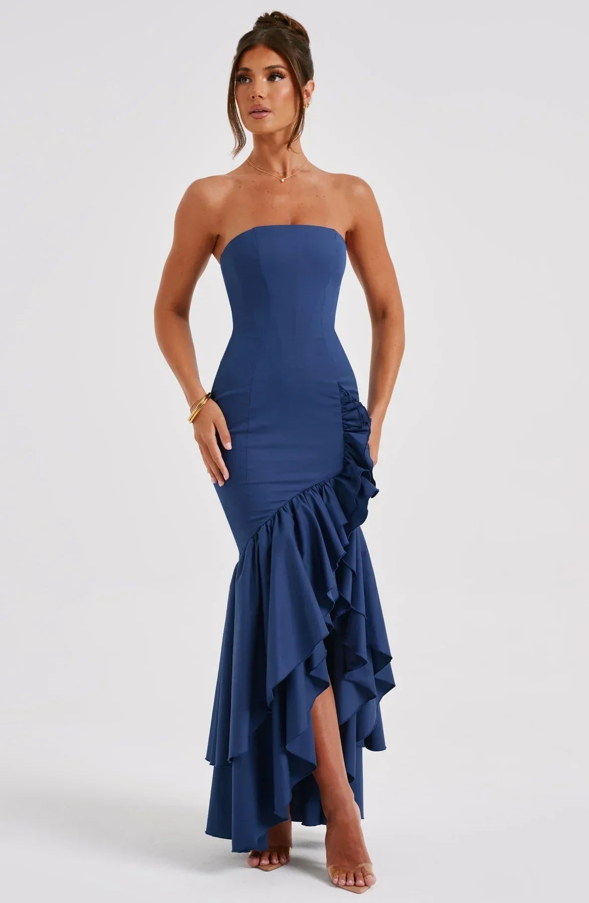 Xyrelle | Sleeveless Ruffle Maxi Dress