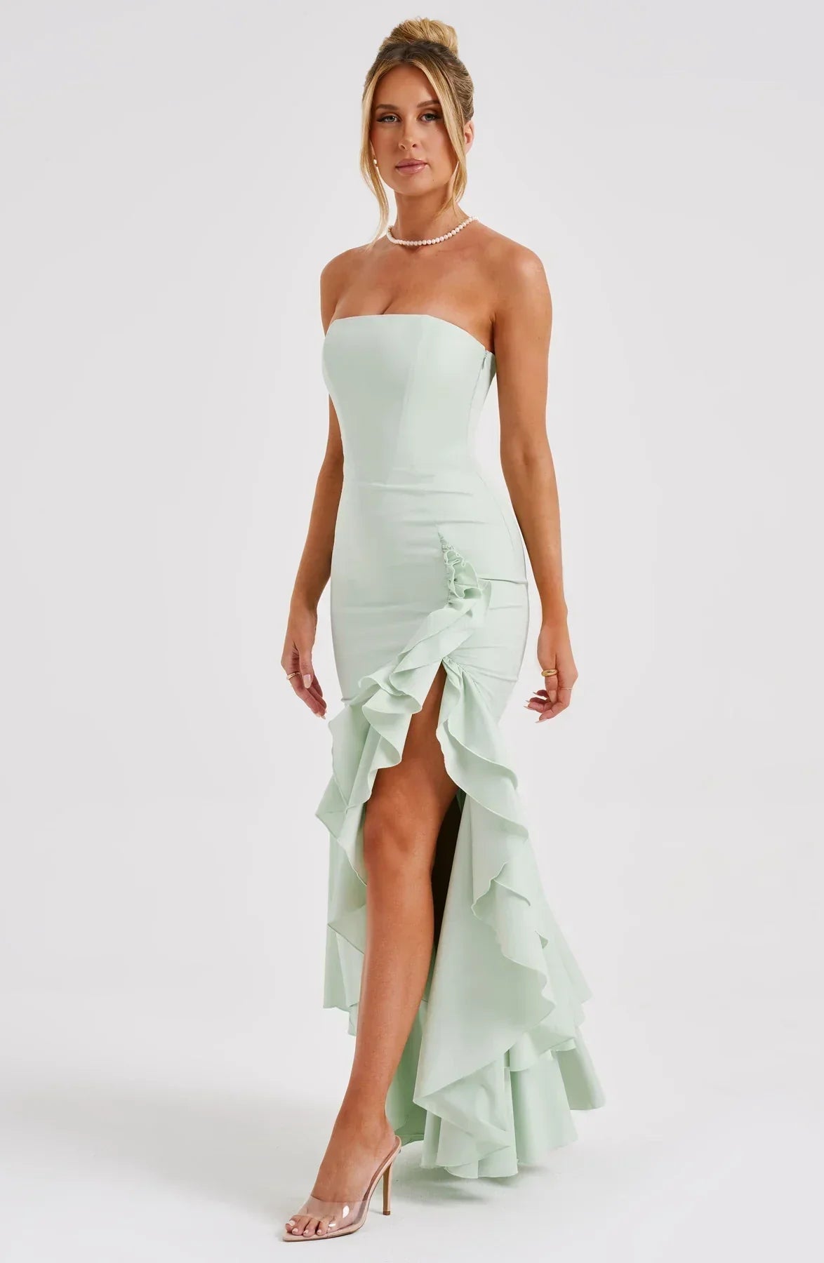 Xyrelle | Sleeveless Ruffle Maxi Dress