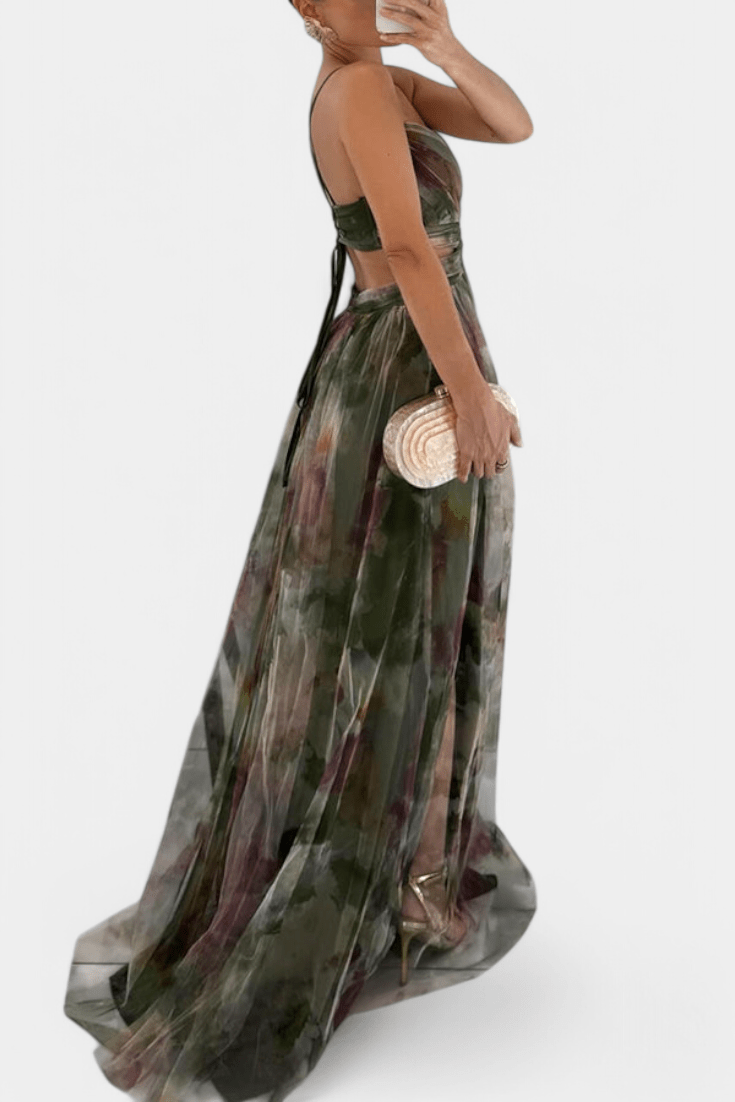 Athena | Watercolour Maxi Dress - Lora Toronto