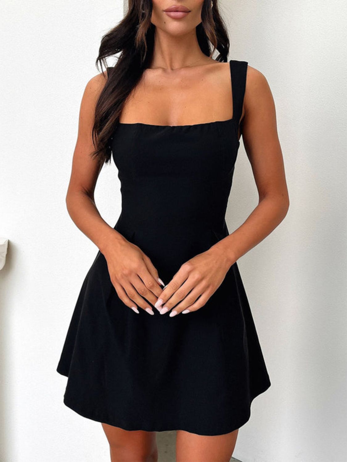 Seraphine | Bow Back Square Neck Mini Dress