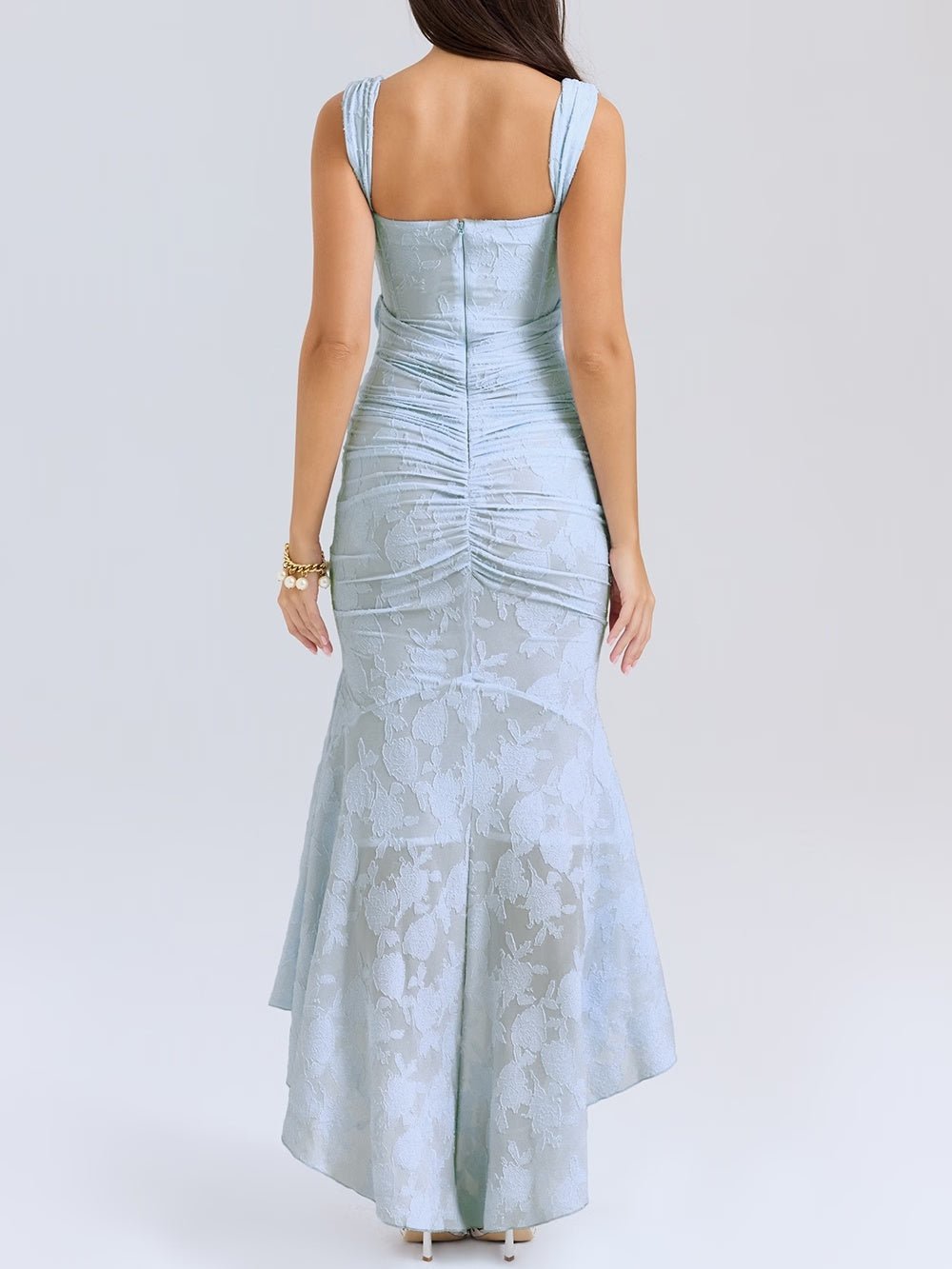 Cesca | Floral Burnout Corset Maxi Dress - Lora Toronto