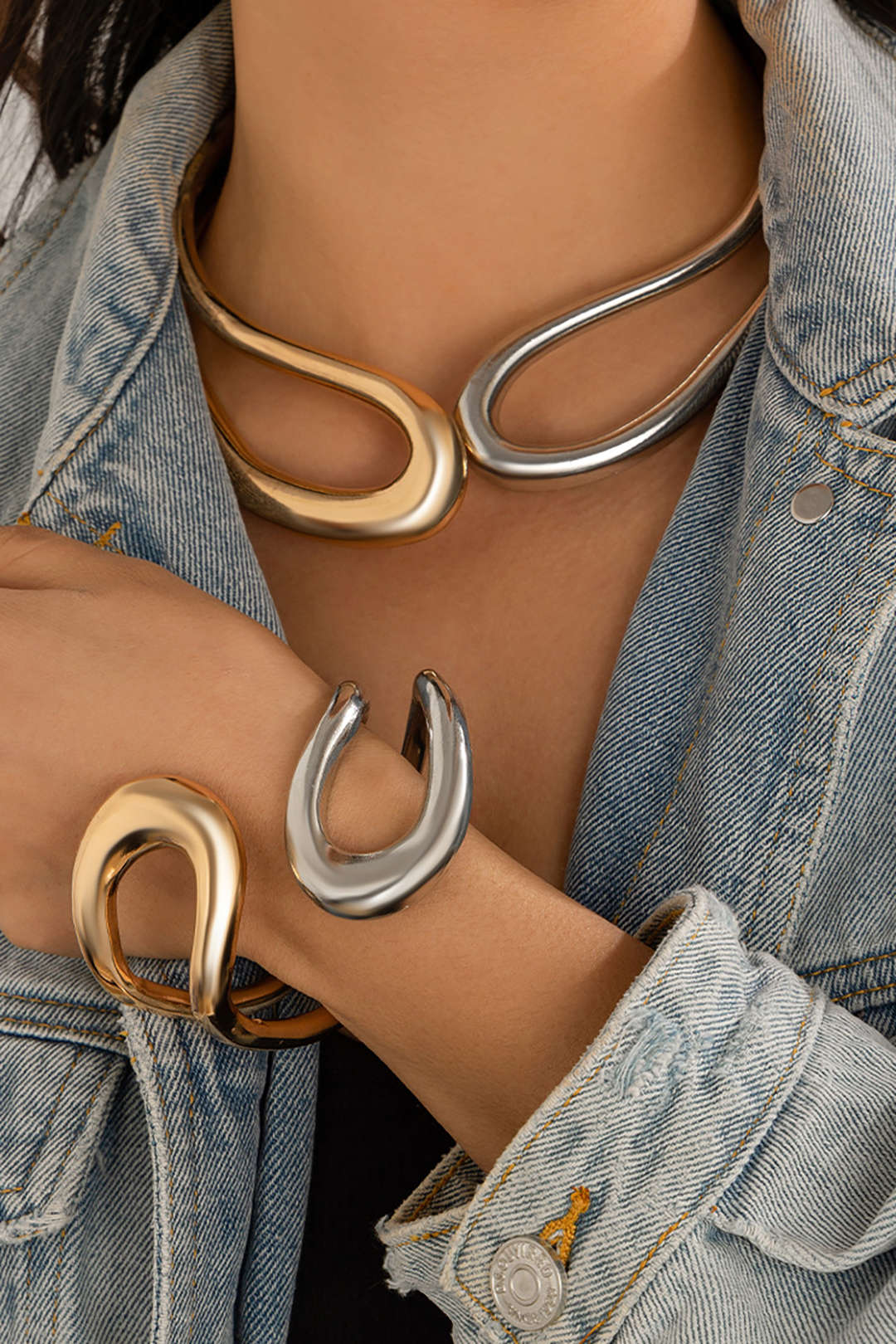 Cut Out Asymmetrical Bracelet - Lora Toronto