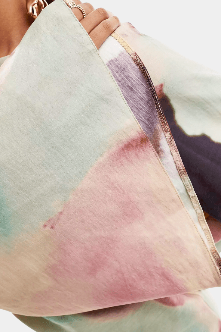 Dana | Watercolour Print Twist - Front Maxi Dress - Lora Toronto