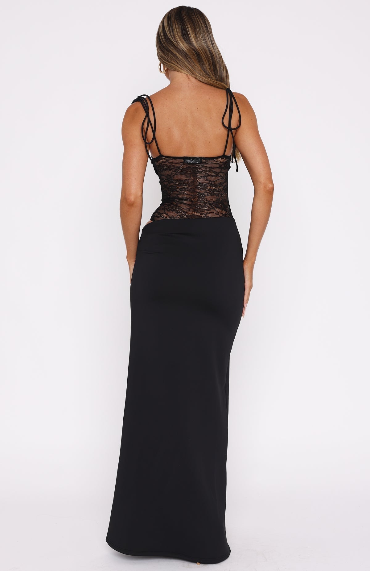 Delilah | Lace Cut - Out Maxi Dress - Lora Toronto