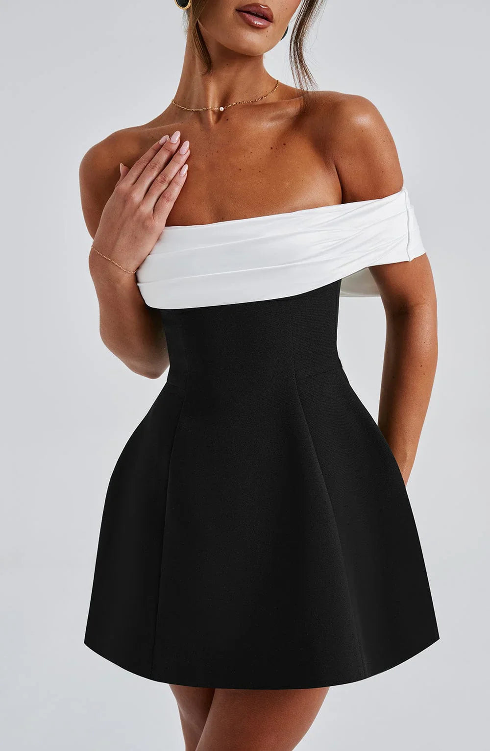 Noir | Romantic Modern Mini Dress