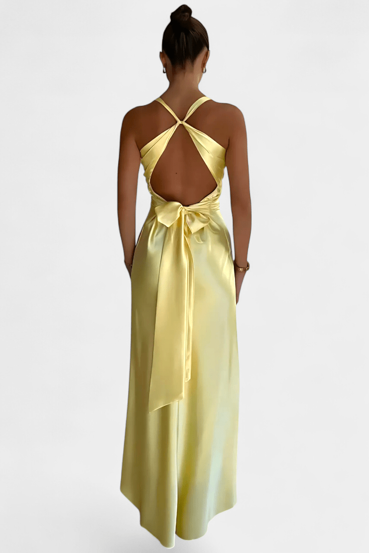 Dolores Sleeveless Twist - Waist Maxi Dress - Lora Toronto