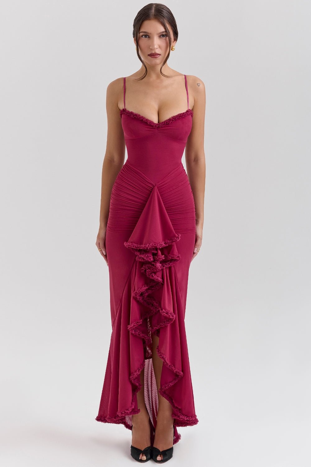 Gabbi | Ruffled Maxi Dress - Lora Toronto