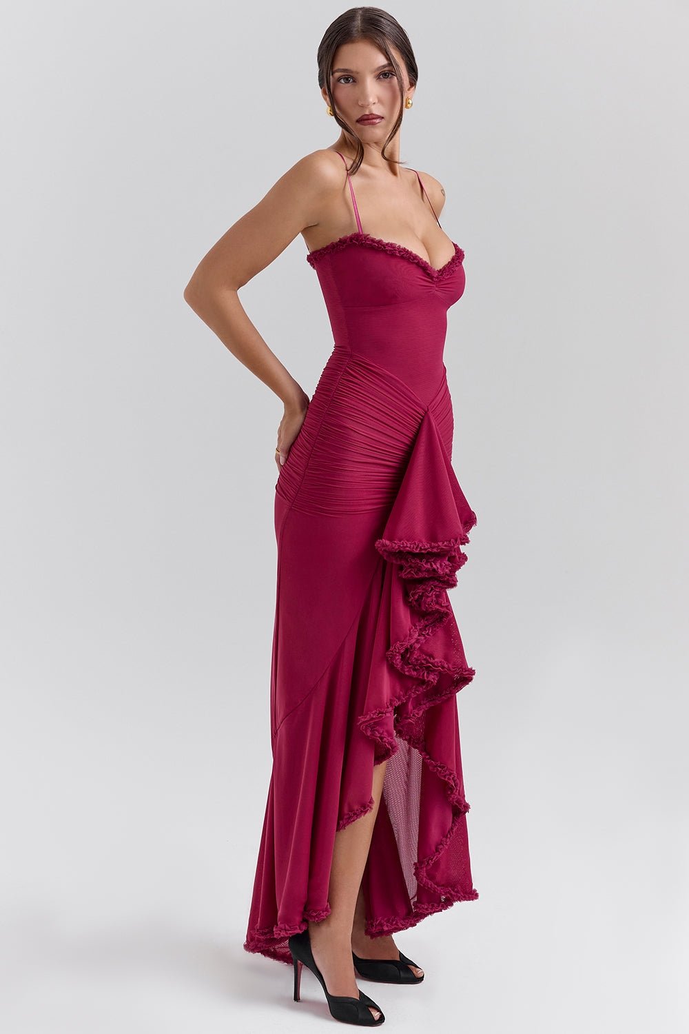 Gabbi | Ruffled Maxi Dress - Lora Toronto