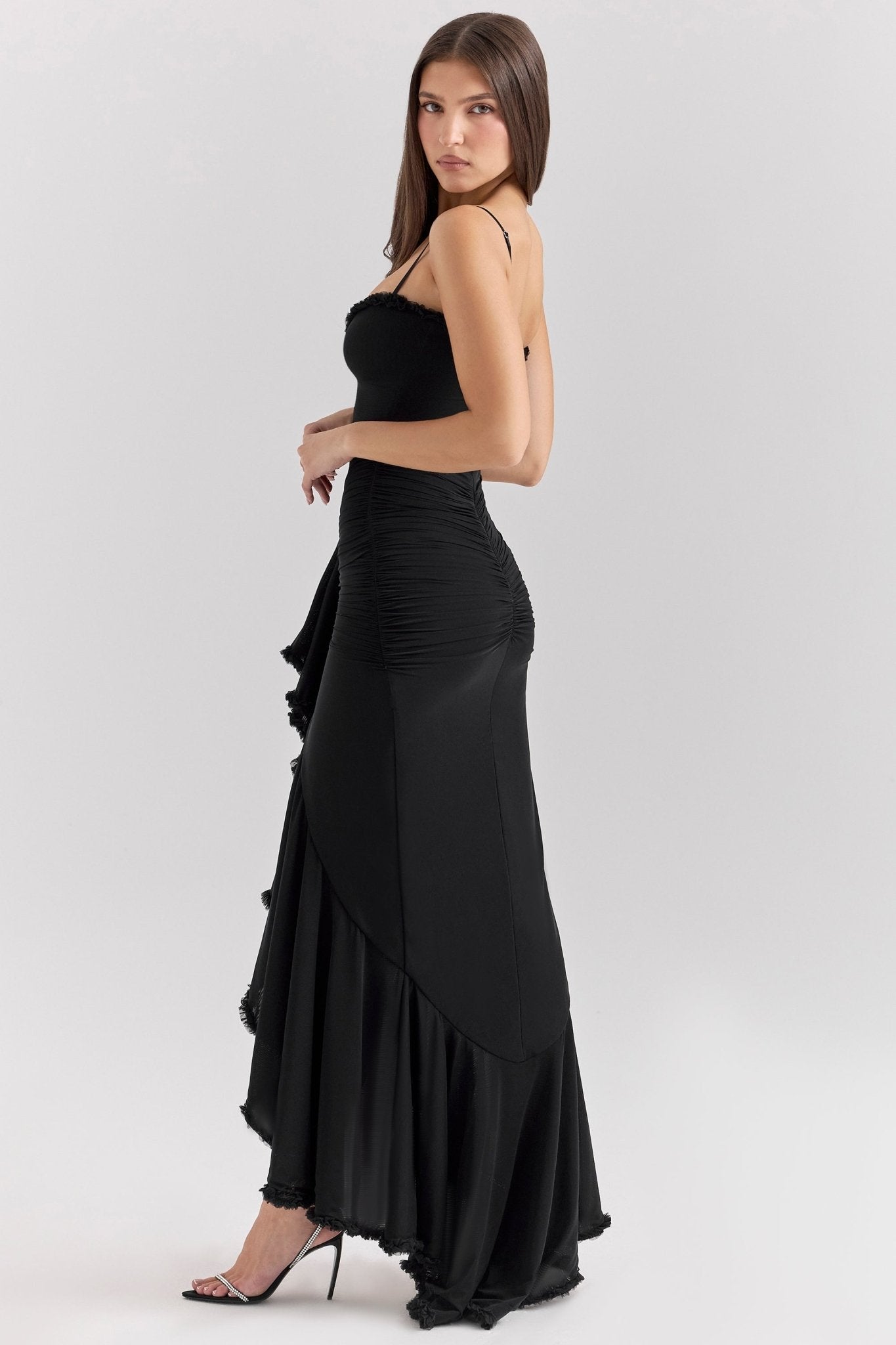 Gabbi | Ruffled Maxi Dress - Lora Toronto