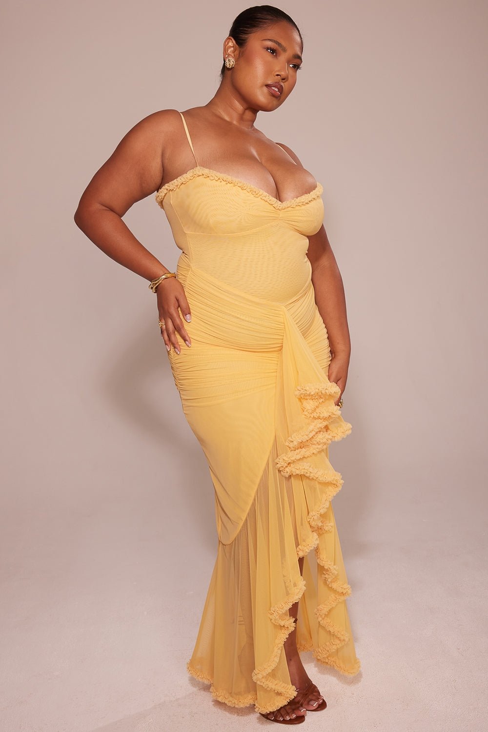 Gabbi | Ruffled Maxi Dress - Lora Toronto