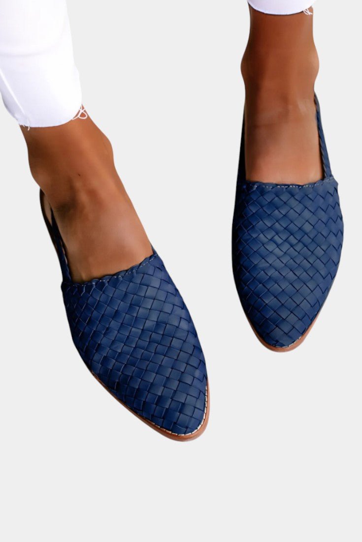 Isadora Handwoven Slingback Flats - Lora Toronto