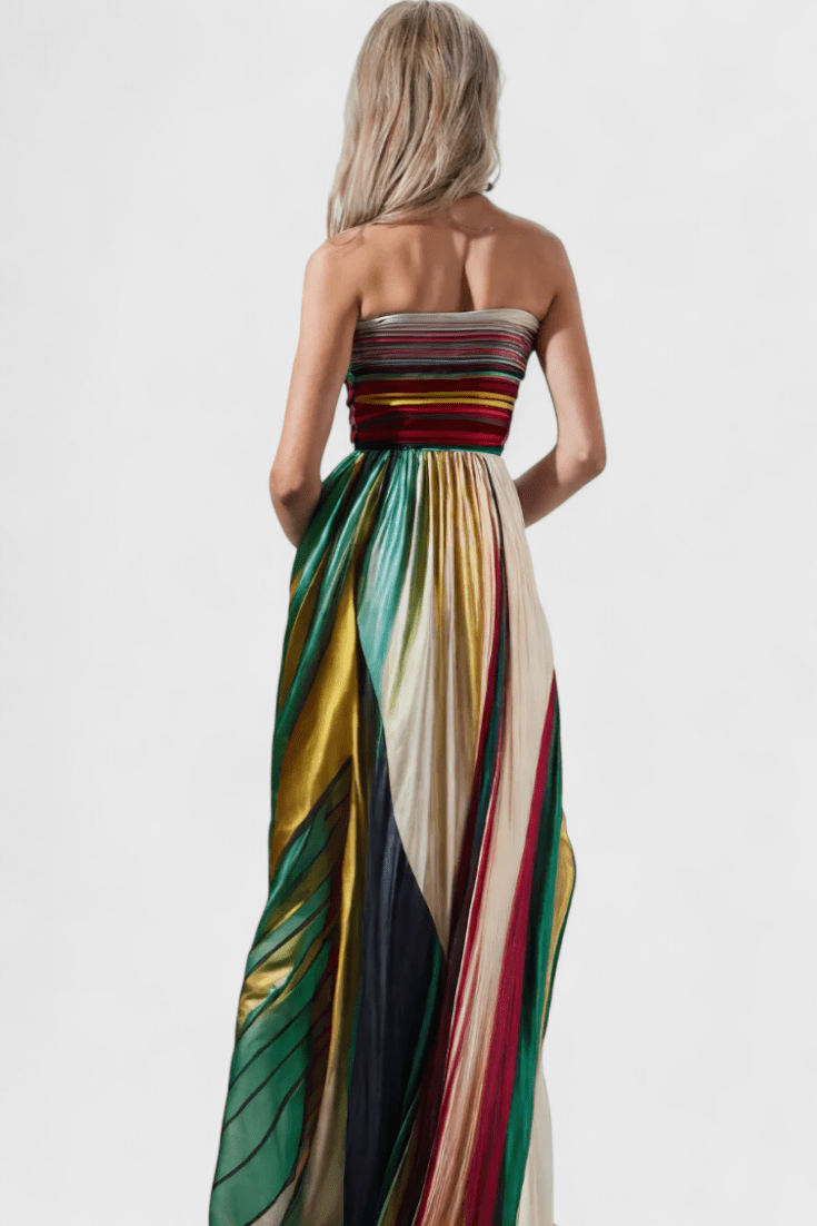 Leticia | Colourful Sleeveless Maxi Dress - Lora Toronto