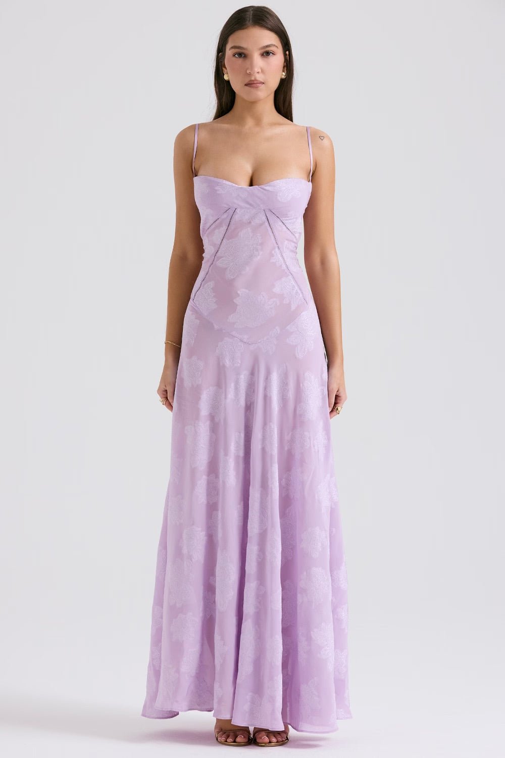 Mabel | Vintage Lace Lamé Dress - Lora Toronto