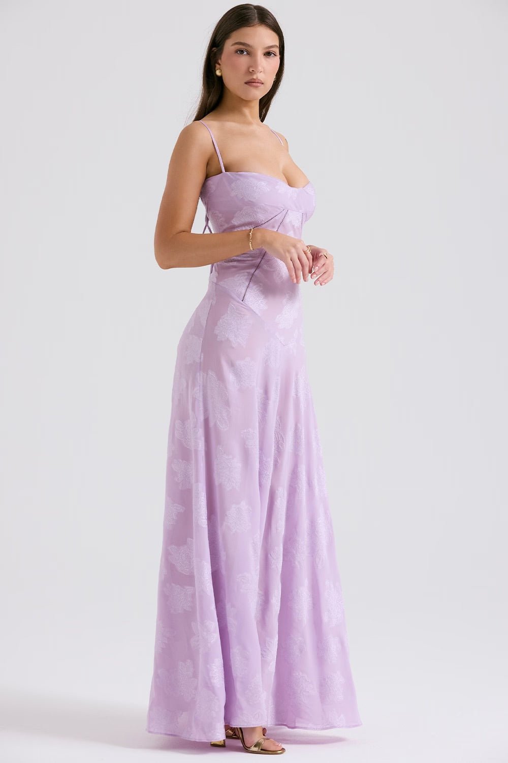 Mabel | Vintage Lace Lamé Dress - Lora Toronto