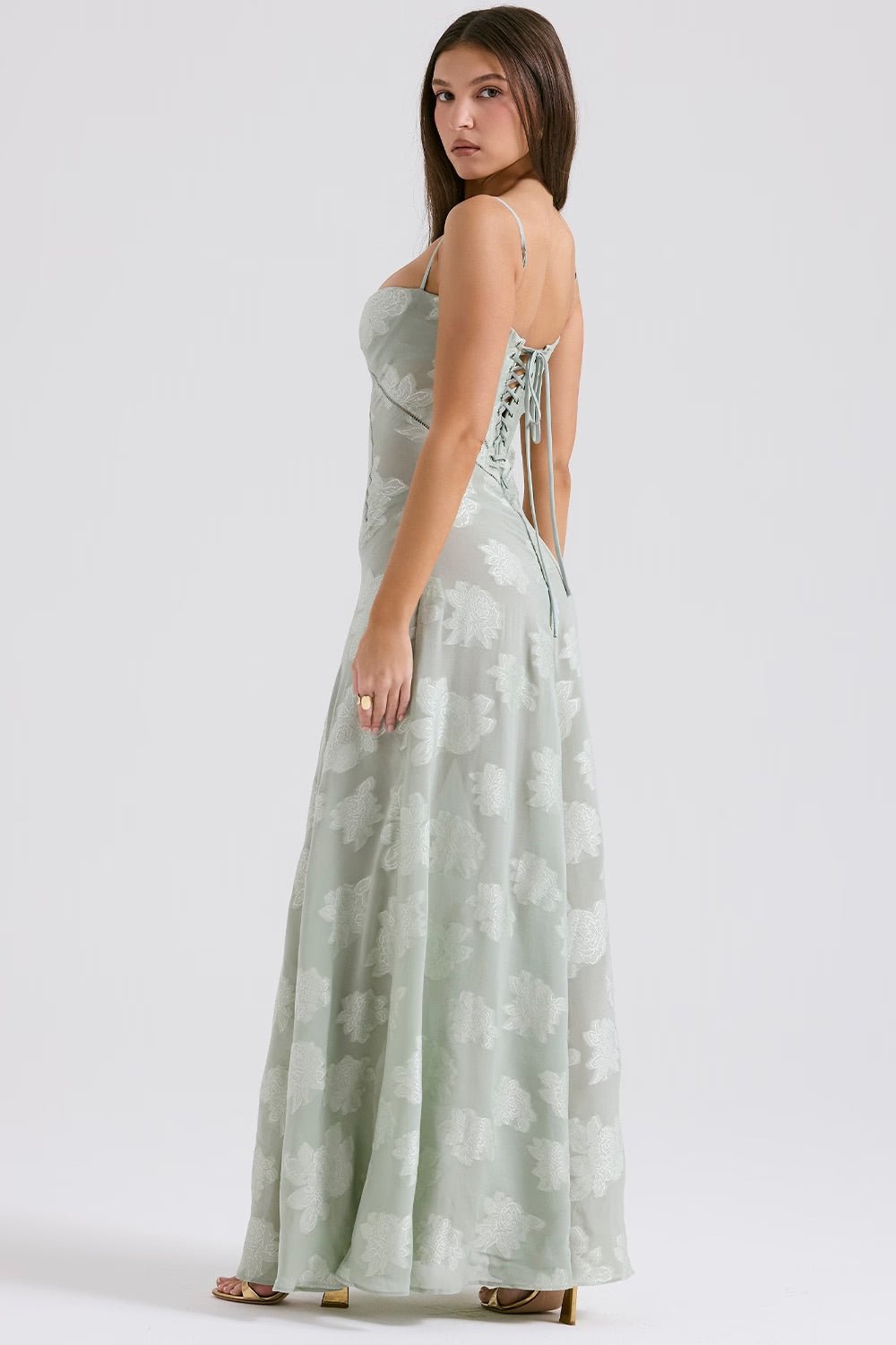 Mabel | Vintage Lace Lamé Dress - Lora Toronto