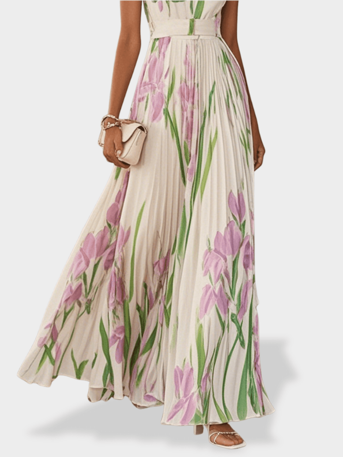 Mary | Pleated Maxi Dress - Lora Toronto