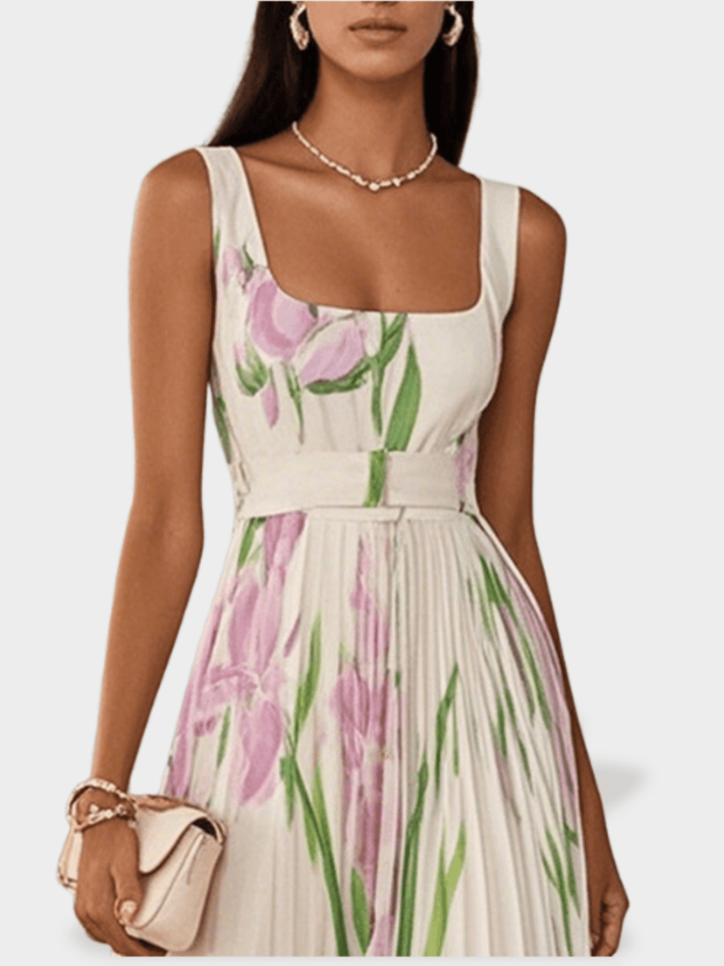 Mary | Pleated Maxi Dress - Lora Toronto