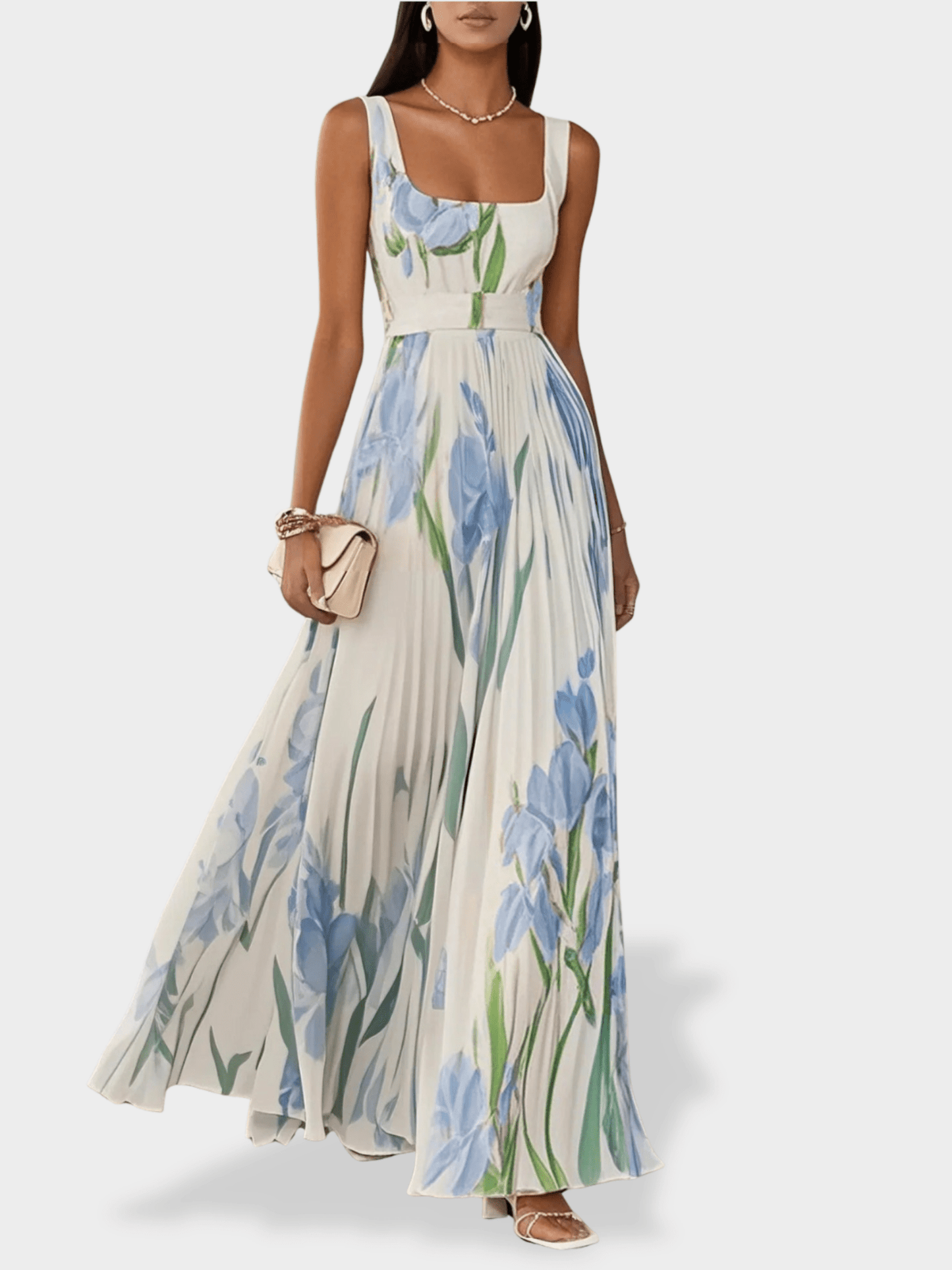 Mary | Pleated Maxi Dress - Lora Toronto
