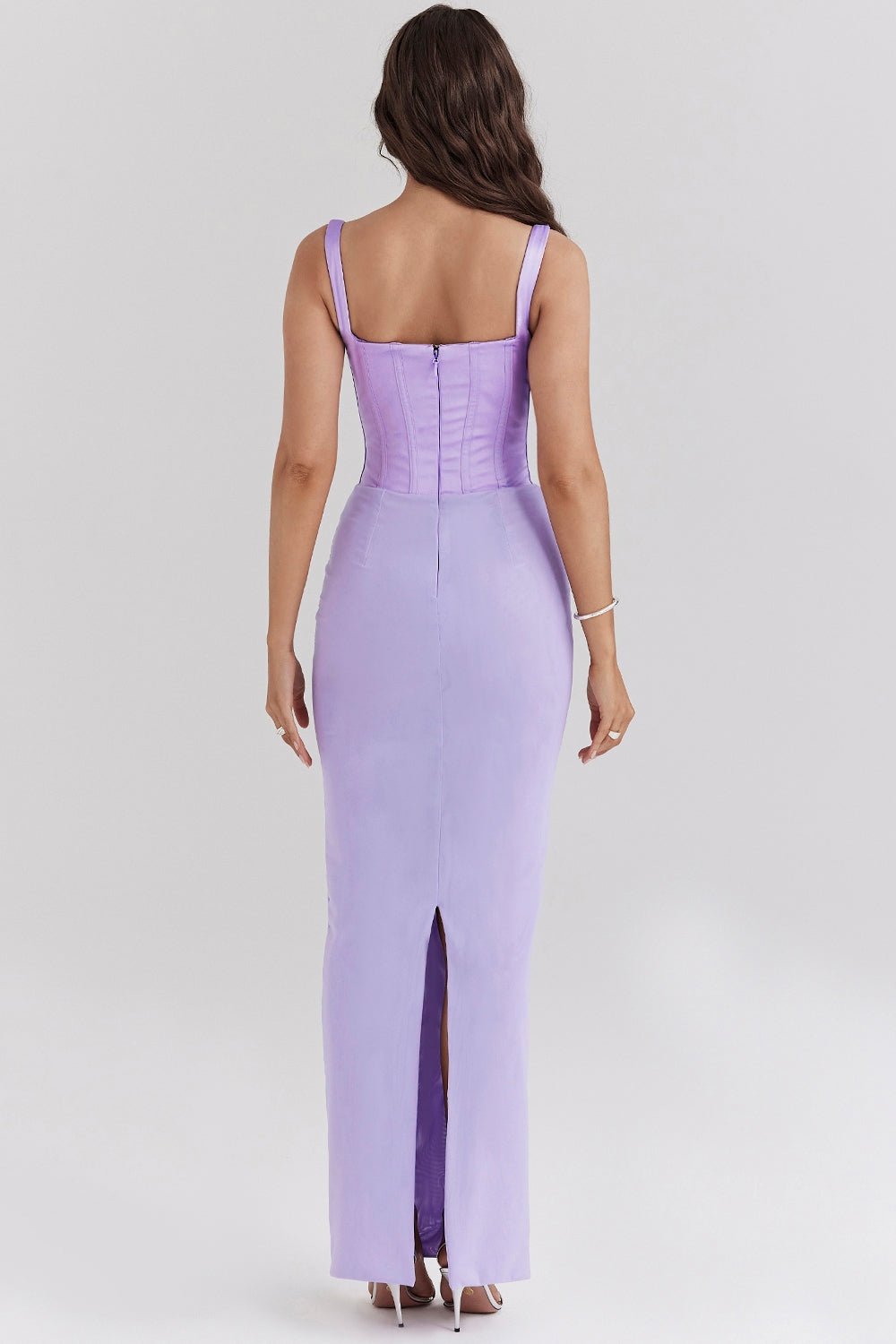 Maya | Bloom of Elegance Satin Dress - Lora Toronto