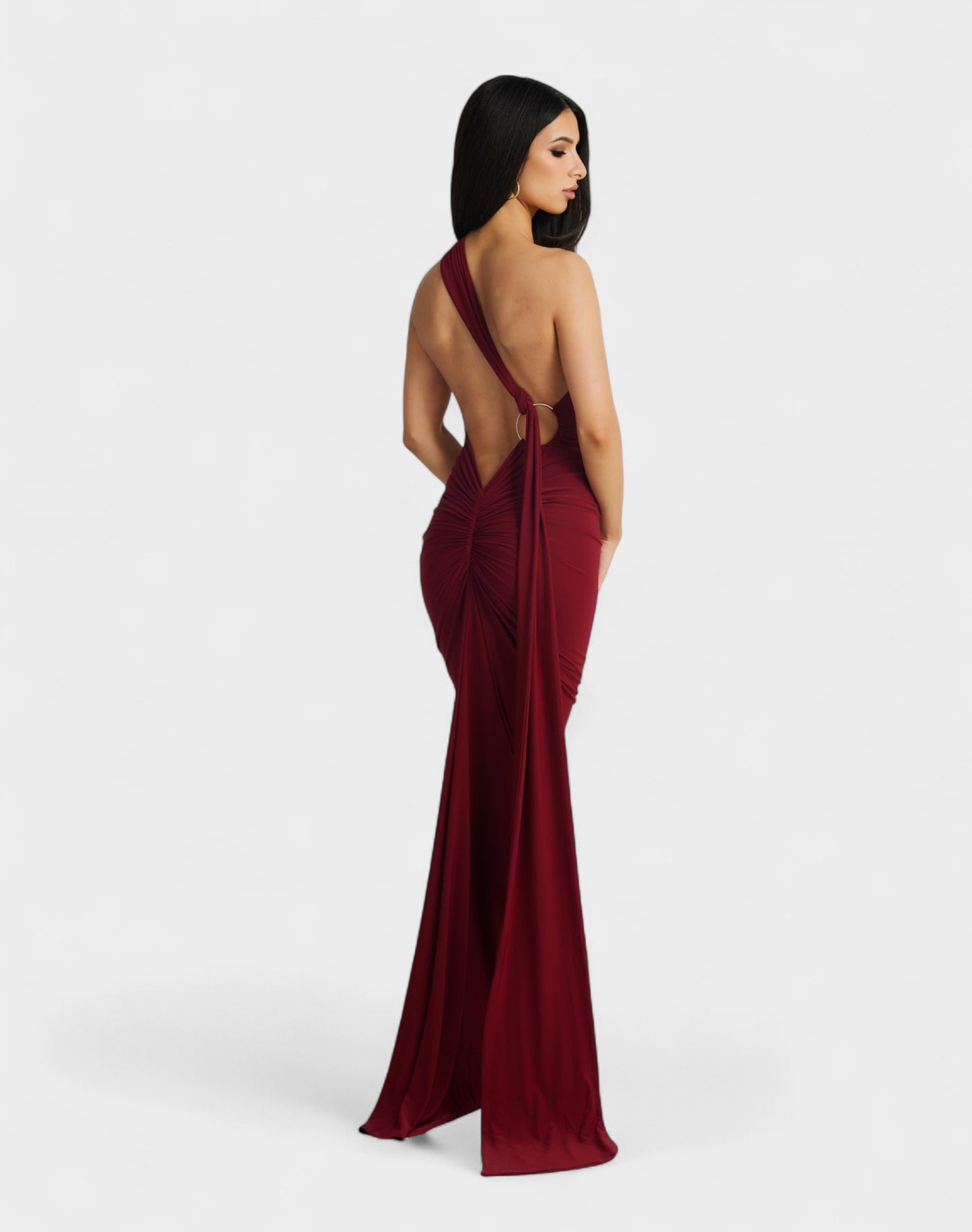 Sia | One-Shoulder Ruched Maxi Dress