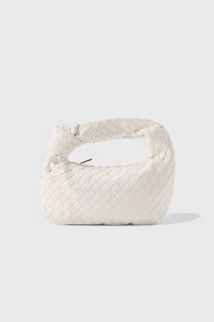Sage Mini Woven Satchel Bag - Lora Toronto