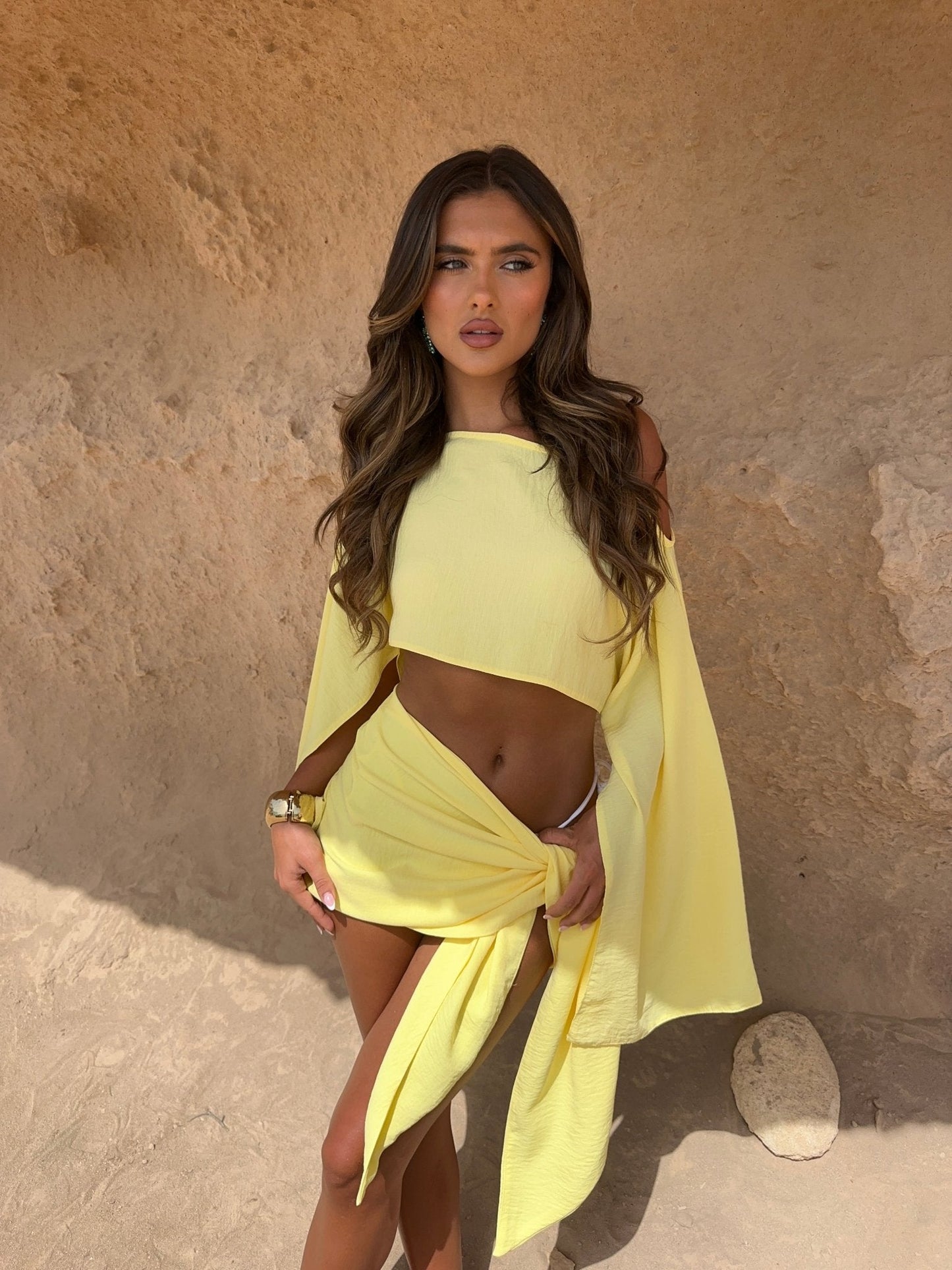 Samara Lemon Sarong Set - Lora Toronto