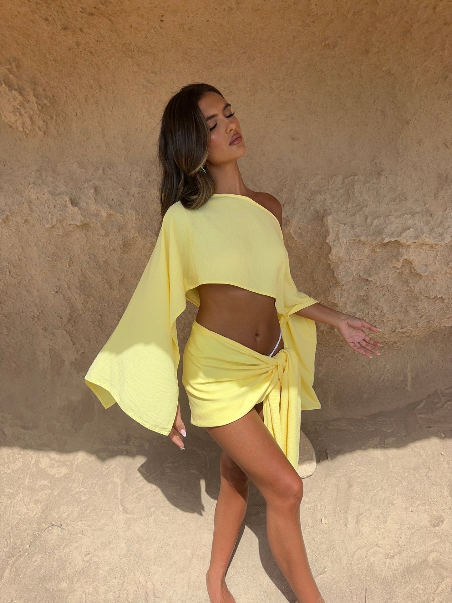 Samara Lemon Sarong Set - Lora Toronto