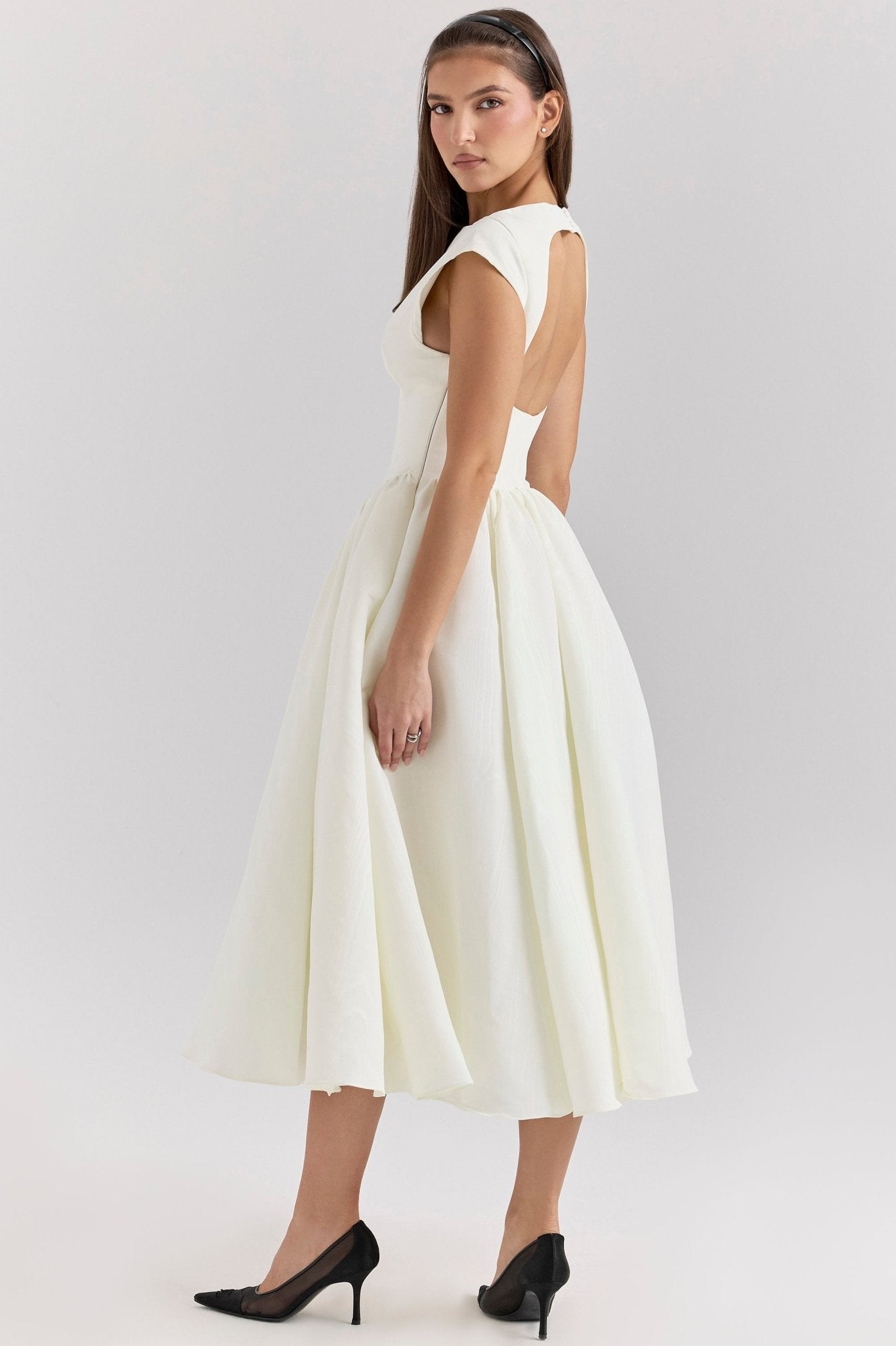 Samira | Satin Midi Dress - Lora Toronto