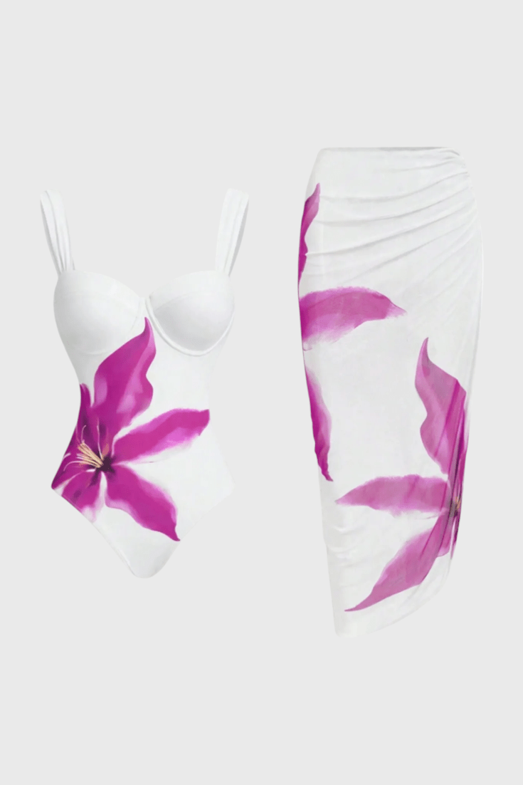 Sarah Floral Two - Piece Swim Set - Lora Toronto