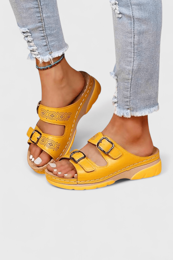 Tamsin Orthopedic Leather Sandals - Lora Toronto