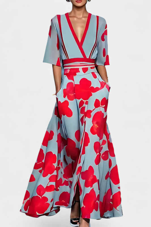 Daphne Floral Maxi Wrap Dress