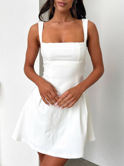 Seraphine | Bow Back Square Neck Mini Dress
