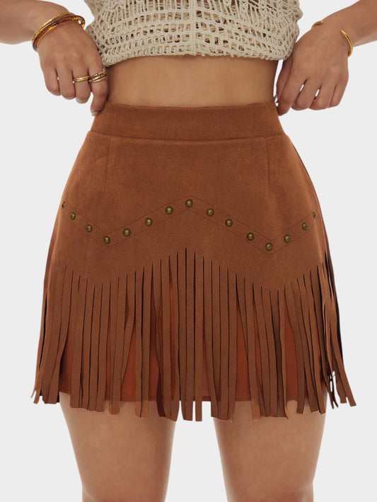 Sienna | Fringe Mini Skirt