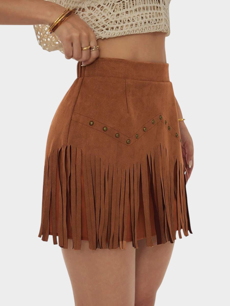 Sienna | Fringe Mini Skirt