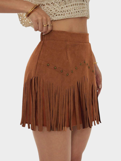 Sienna | Fringe Mini Skirt