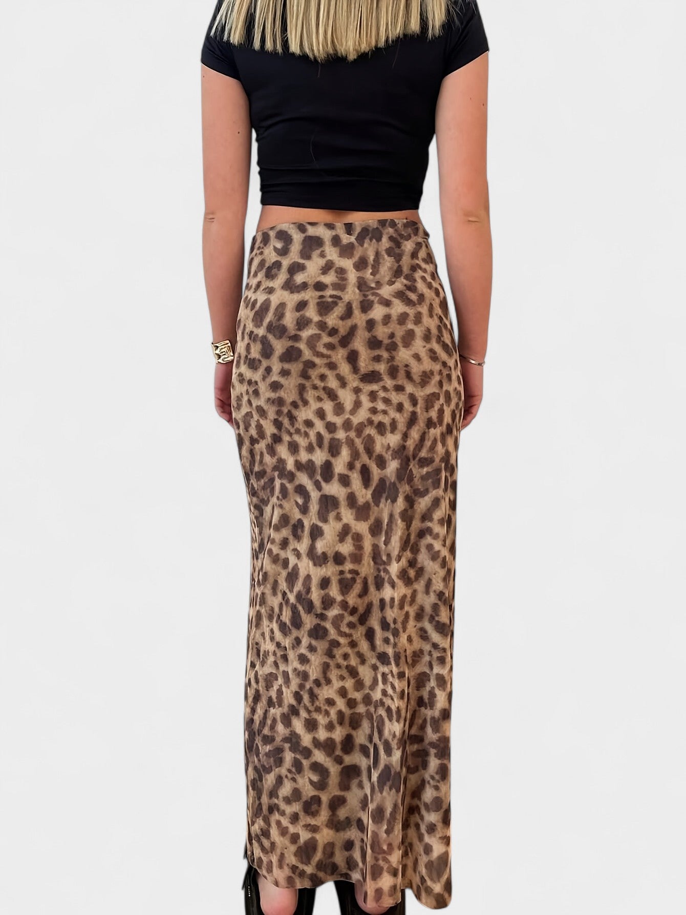 Kira | Leopard Print Maxi Skirt