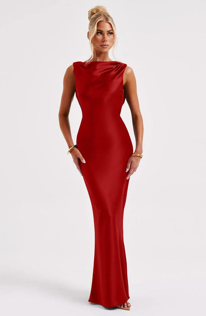 Lira | Satin Maxi Dress