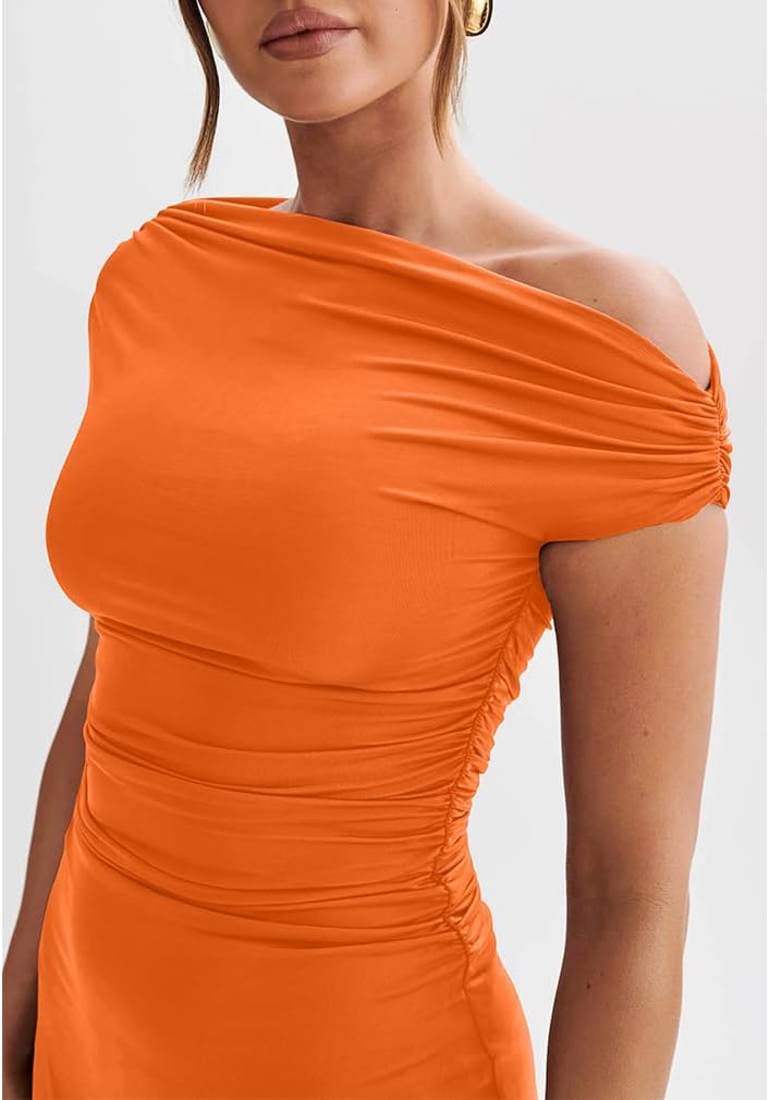 Aria | One-Shoulder Ruched Mini Dress