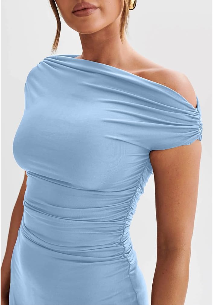 Aria | One-Shoulder Ruched Mini Dress