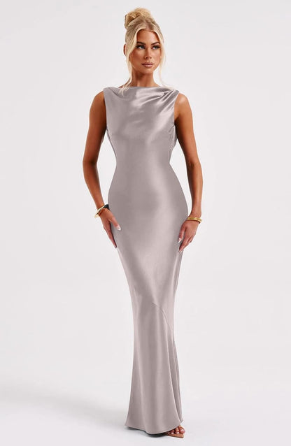Lira | Satin Maxi Dress